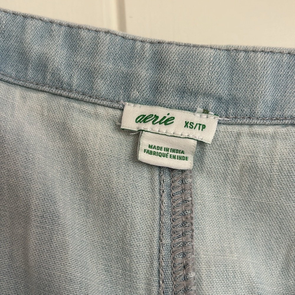 Aerie Light Blue Denim Overalls - Picture 2 of 5